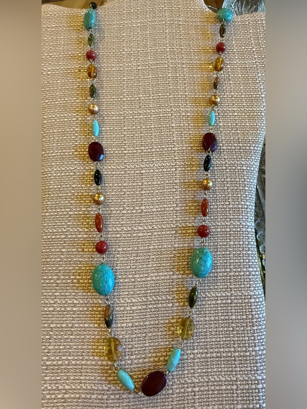 Bohemian Style Multi-Bead Women's Necklace - Unbranded
